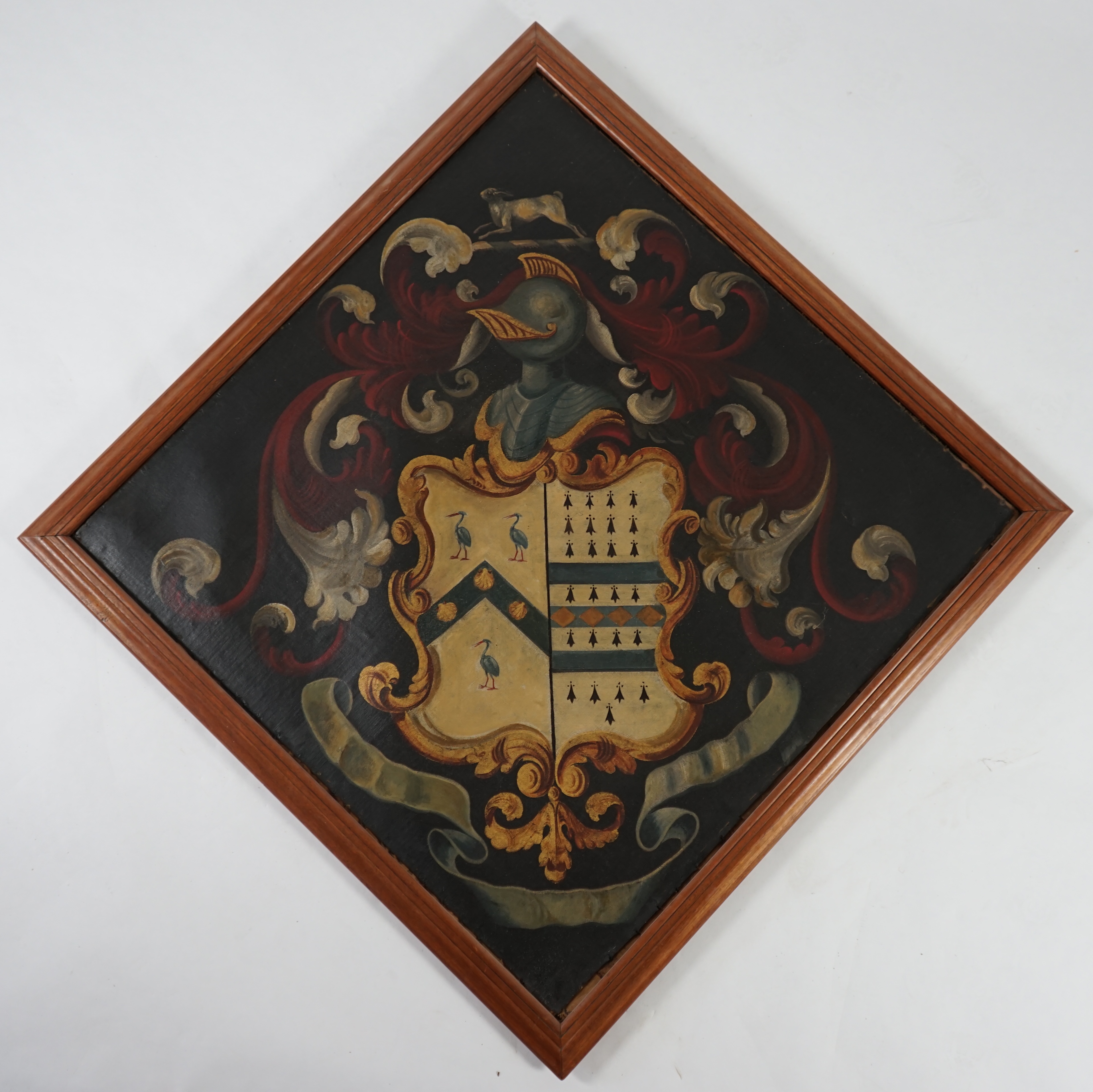 An early 19th century oil on canvas hatchment
